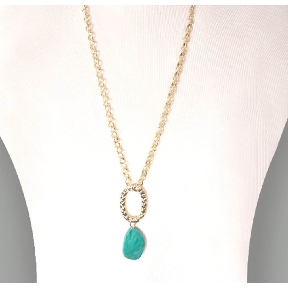 Jade Necklace Oval Necklace Boho Acrylic Necklace